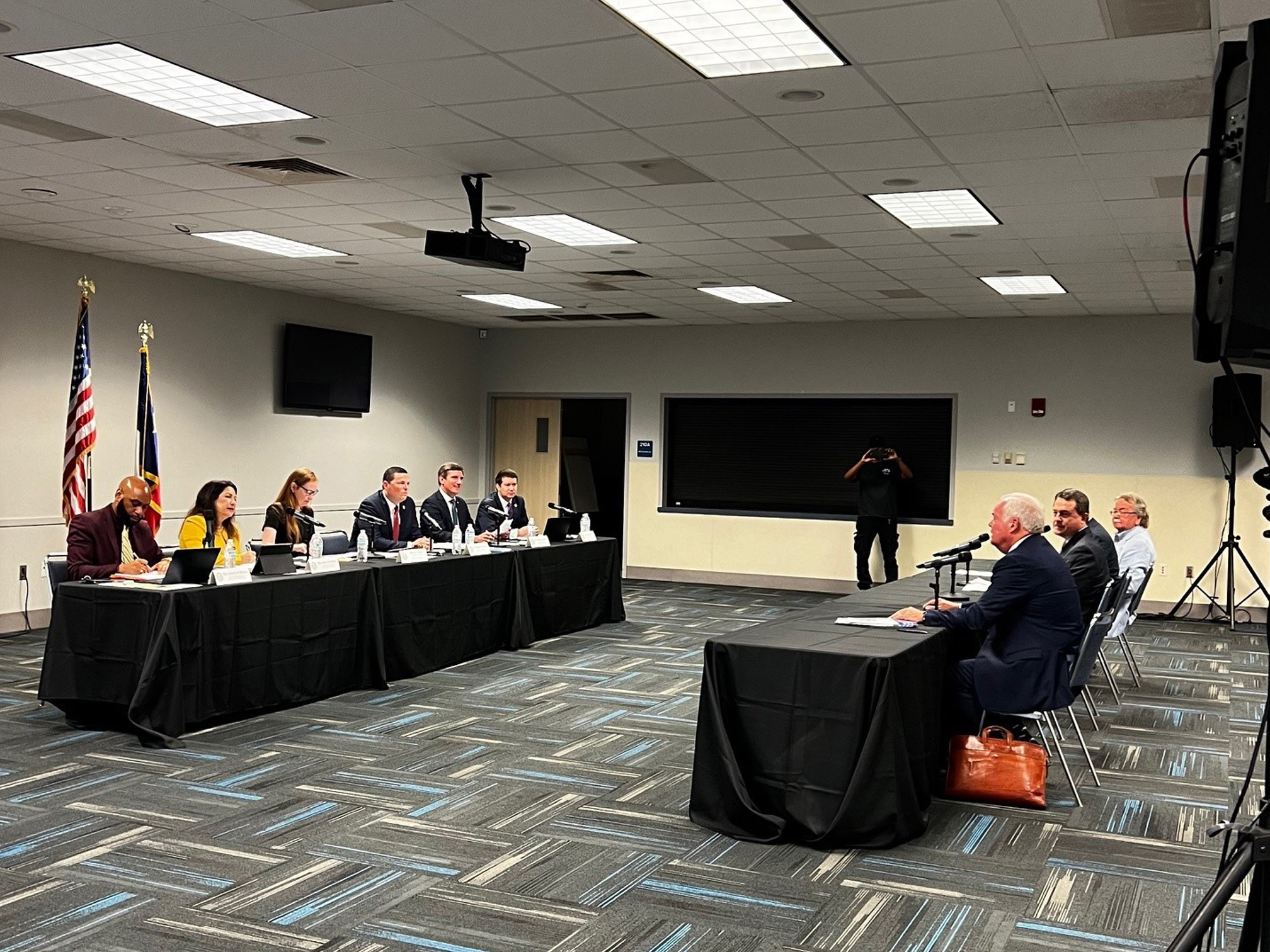 Commissioner Christian testifying before the House Select Committee on Protecting Texas LNG Exports at Lamar State College in Port Arthur, TX.