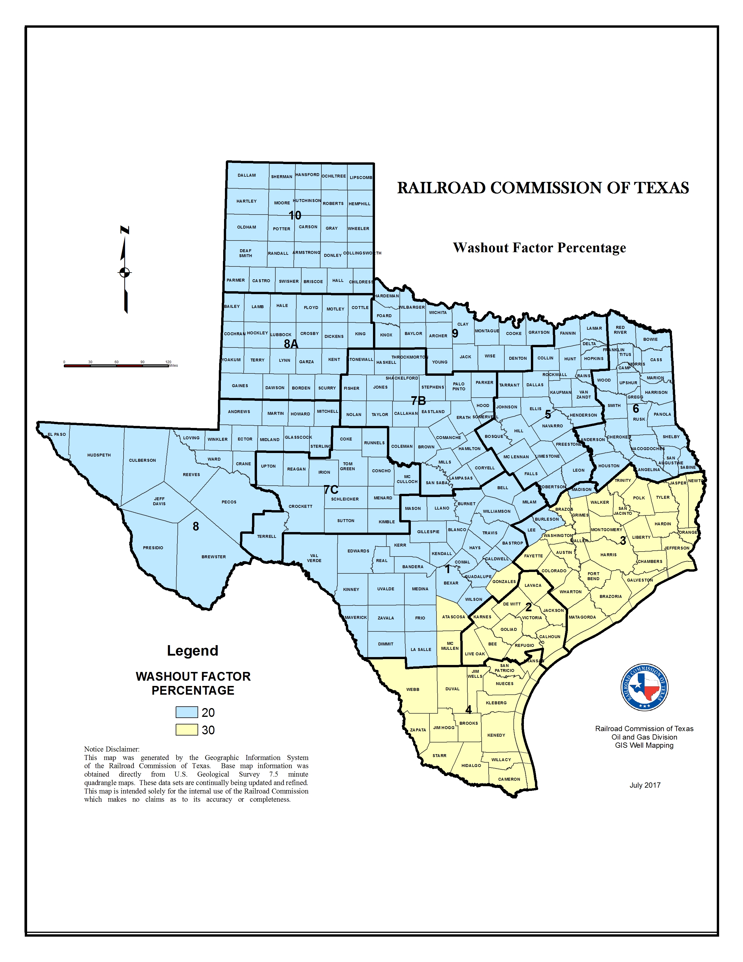 Texas Washout Map