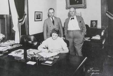 Governor M. Ferguson signing the Hot Oil Bill, 1934