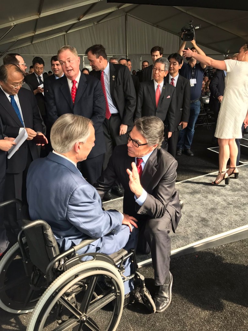 Christian with Rick Perry and Governor Abbot