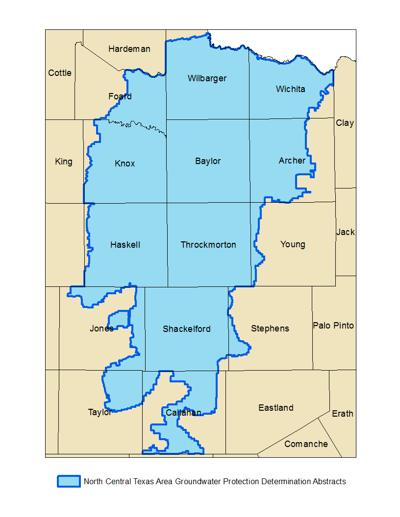 North Central Texas Area Groundwater Protection Determination Abstracts